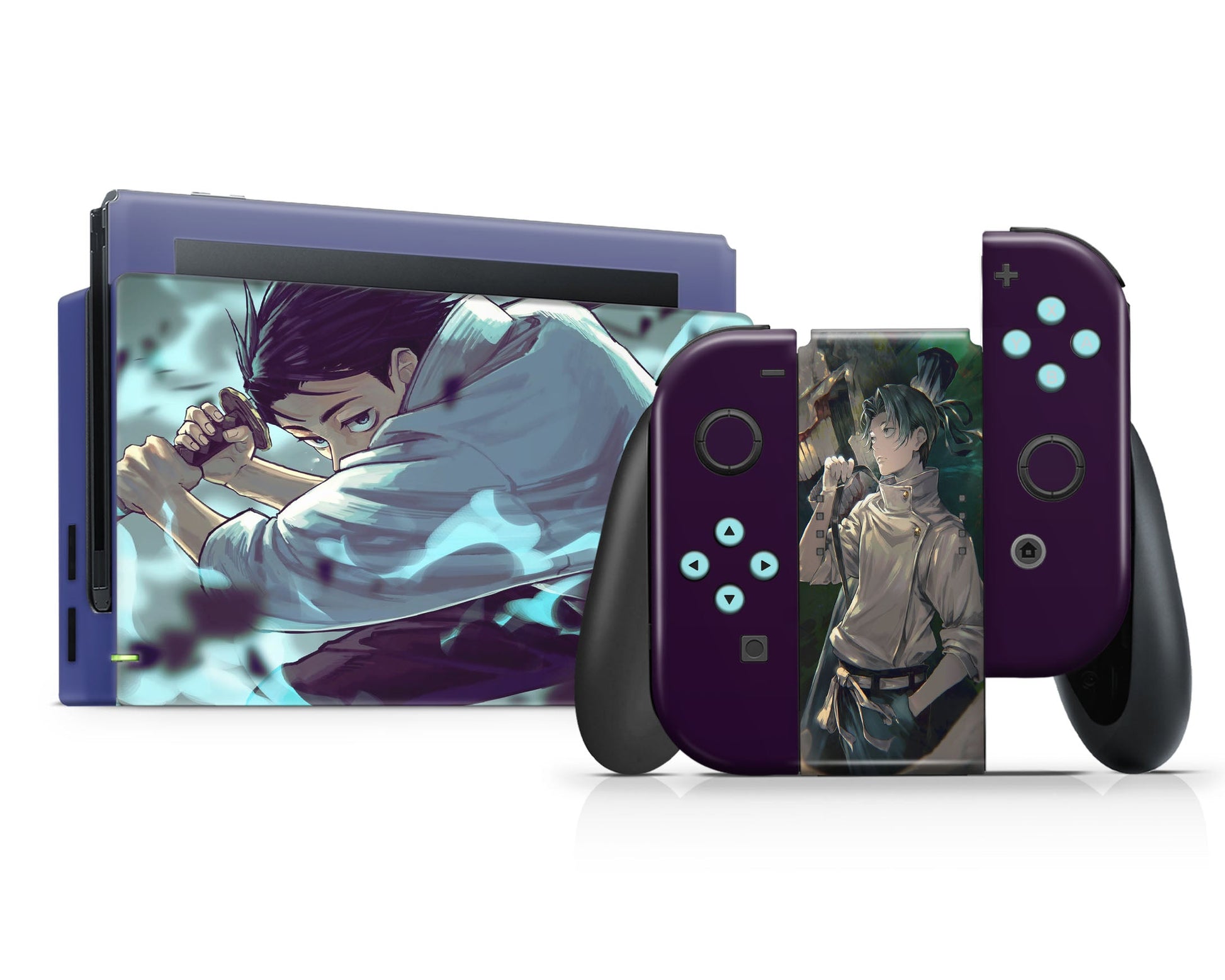 Anime Town Creations Nintendo Switch Jujutsu Kaisen Yuta Okkotsu Vinyl +Tempered Glass Skins - Anime Jujutsu Kaisen Switch Skin