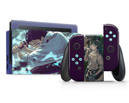 Anime Town Creations Nintendo Switch Jujutsu Kaisen Yuta Okkotsu Vinyl +Tempered Glass Skins - Anime Jujutsu Kaisen Switch Skin