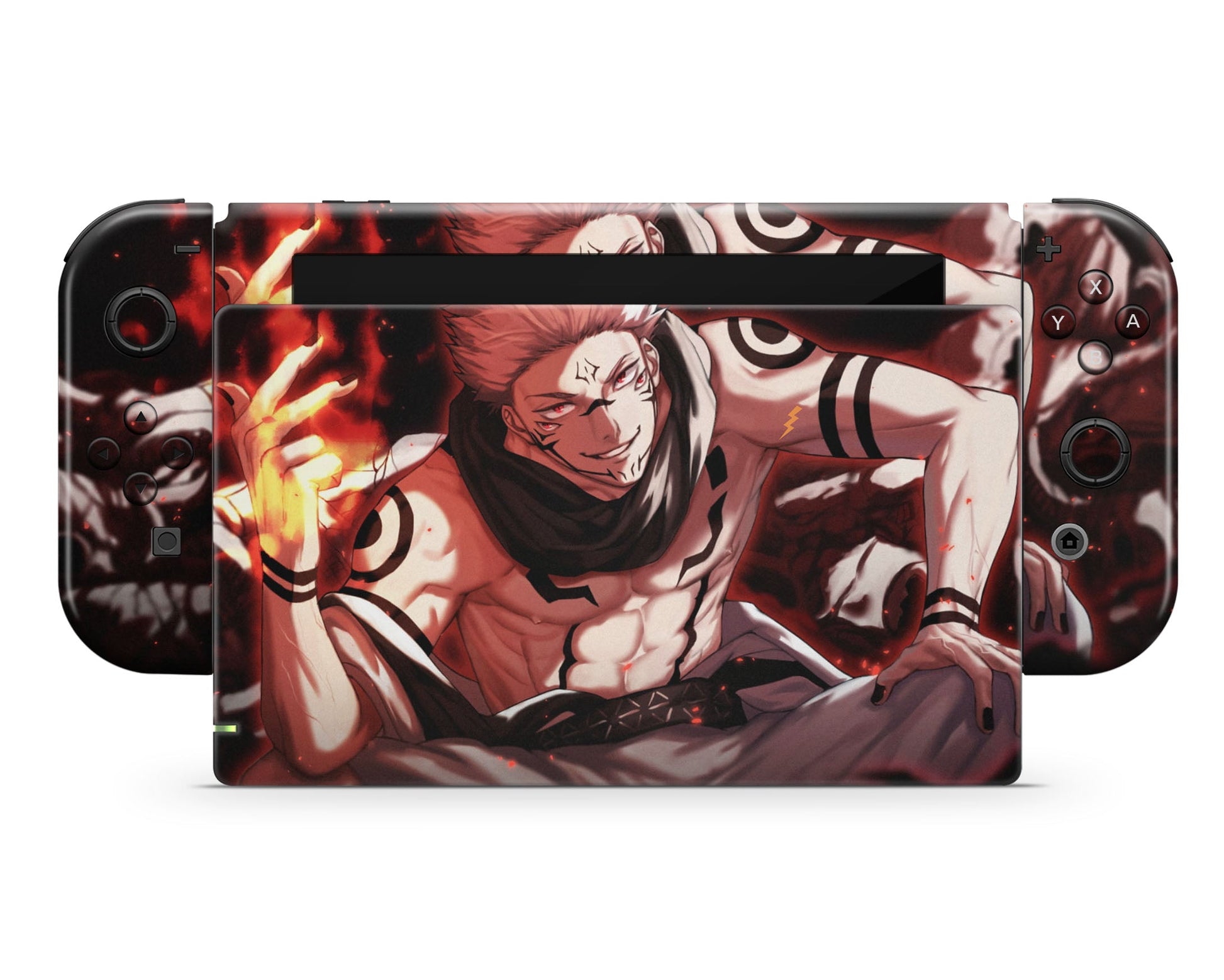 Anime Town Creations Nintendo Switch Jujutsu Kaisen Sukuna Vinyl only Skins - Anime Jujutsu Kaisen Switch Skin