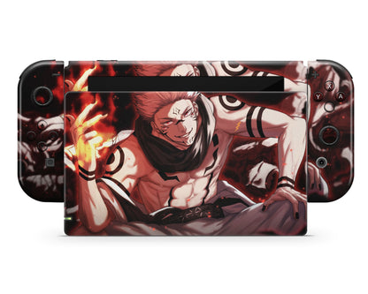 Anime Town Creations Nintendo Switch Jujutsu Kaisen Sukuna Vinyl only Skins - Anime Jujutsu Kaisen Switch Skin