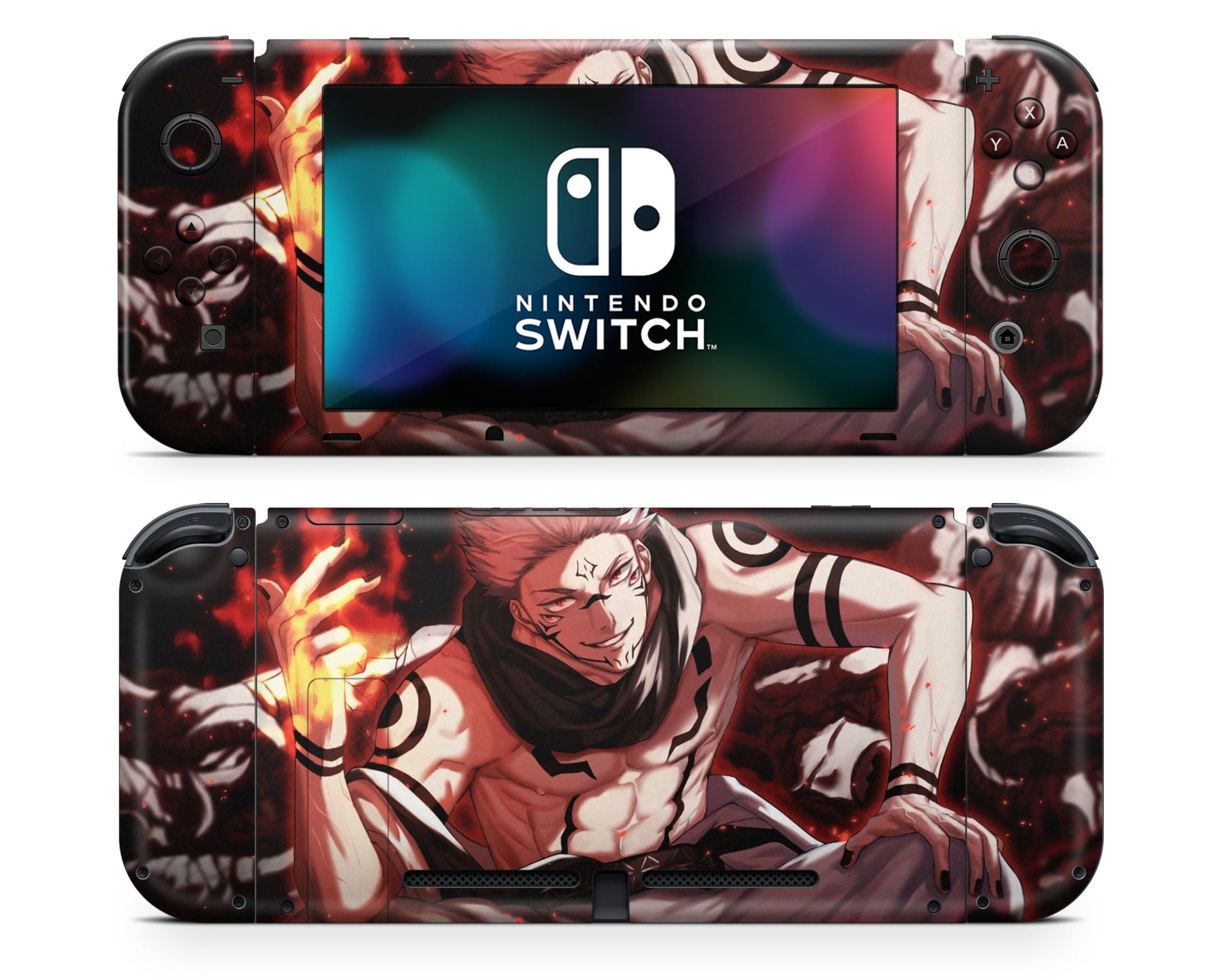 Anime Town Creations Nintendo Switch Jujutsu Kaisen Sukuna Vinyl only Skins - Anime Jujutsu Kaisen Switch Skin