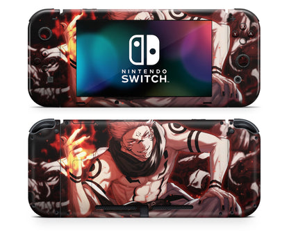 Anime Town Creations Nintendo Switch Jujutsu Kaisen Sukuna Vinyl only Skins - Anime Jujutsu Kaisen Switch Skin