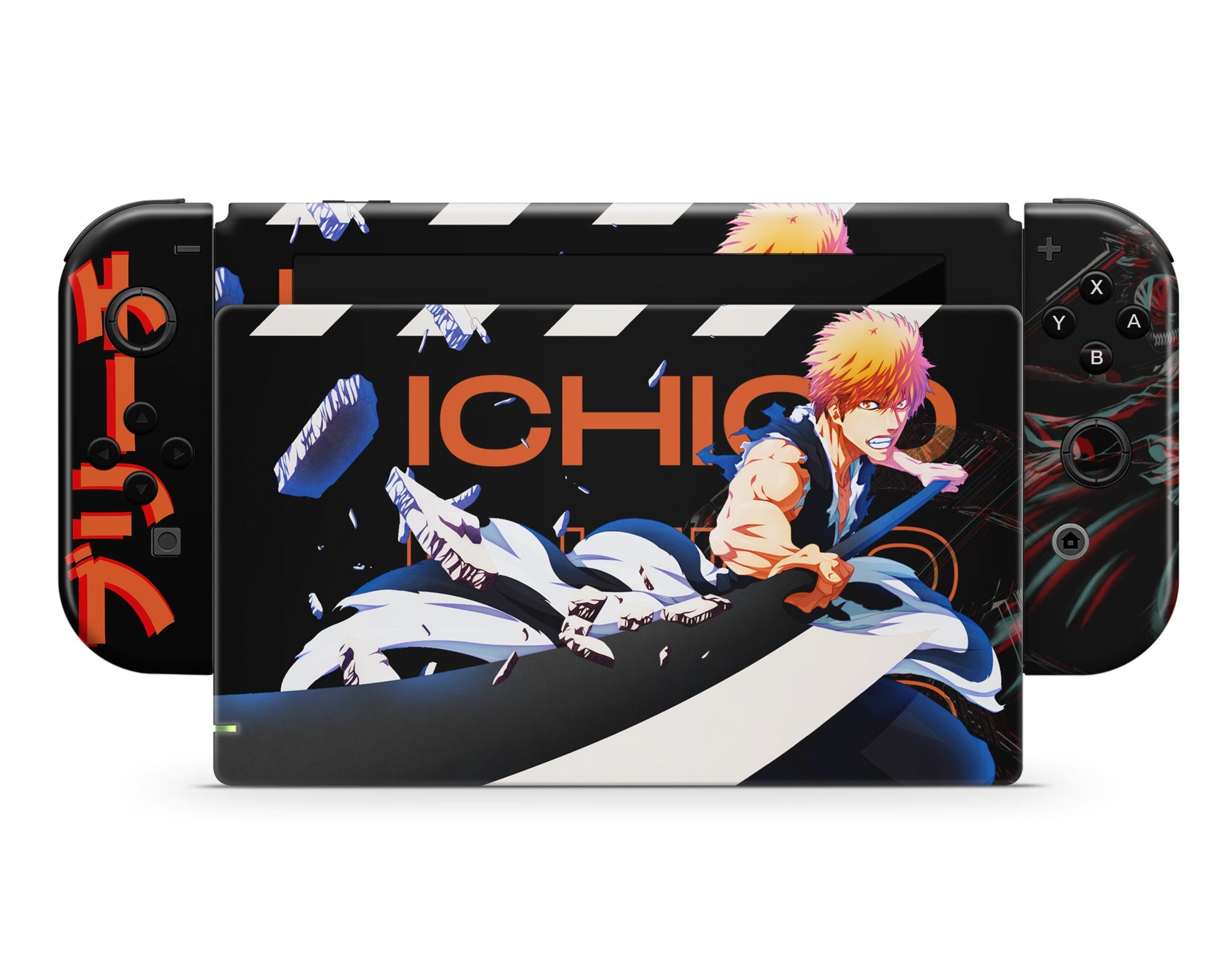 Anime Town Creations Nintendo Switch Bleach Kurosaki Ichigo Vinyl only Skins - Anime Bleach Switch Skin
