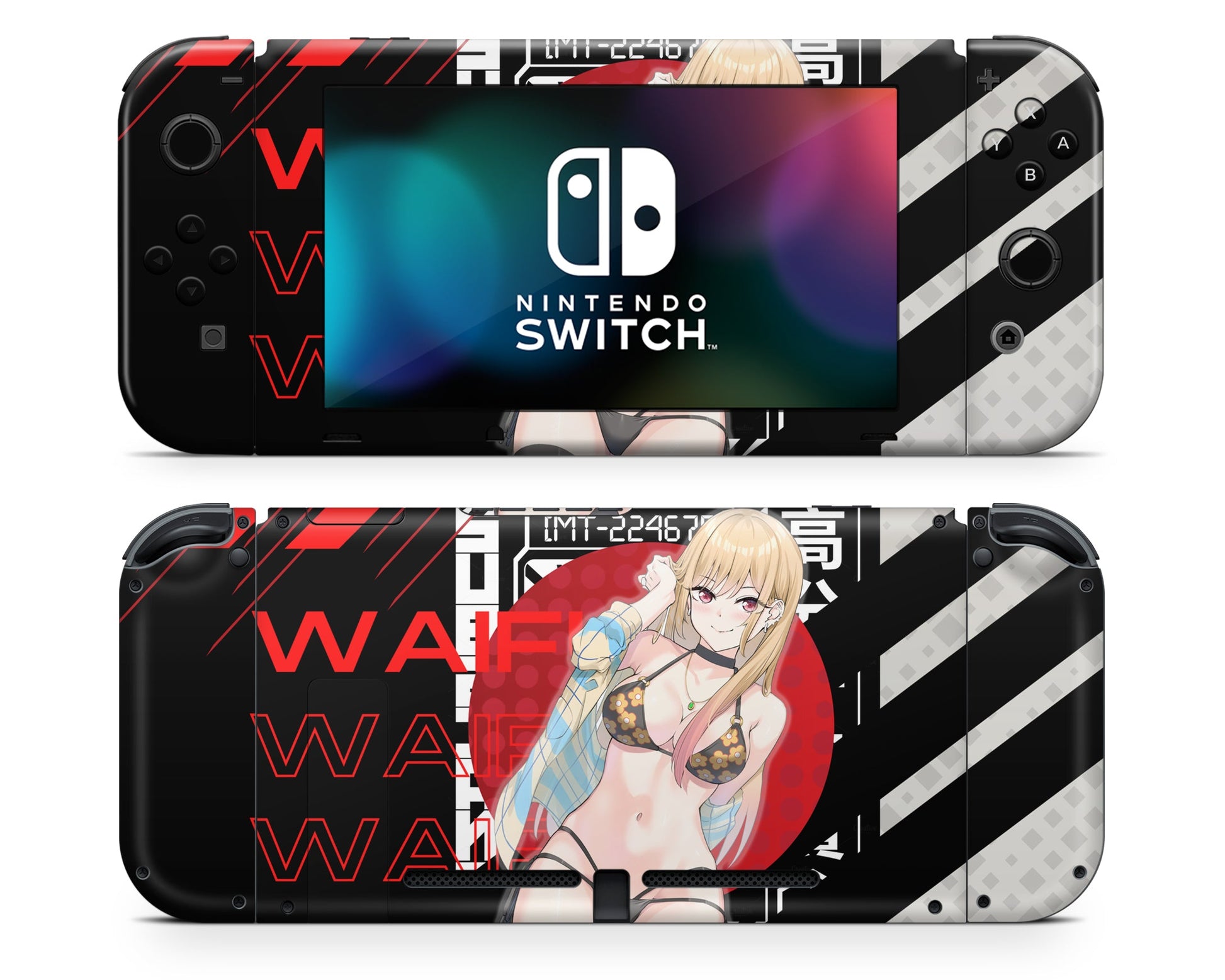 Anime Town Creations Nintendo Switch My Dress up Darling Marin Waifu Vinyl +Tempered Glass Skins - Anime My Dress Up Darling Switch Skin