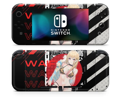 Anime Town Creations Nintendo Switch My Dress up Darling Marin Waifu Vinyl +Tempered Glass Skins - Anime My Dress Up Darling Switch Skin