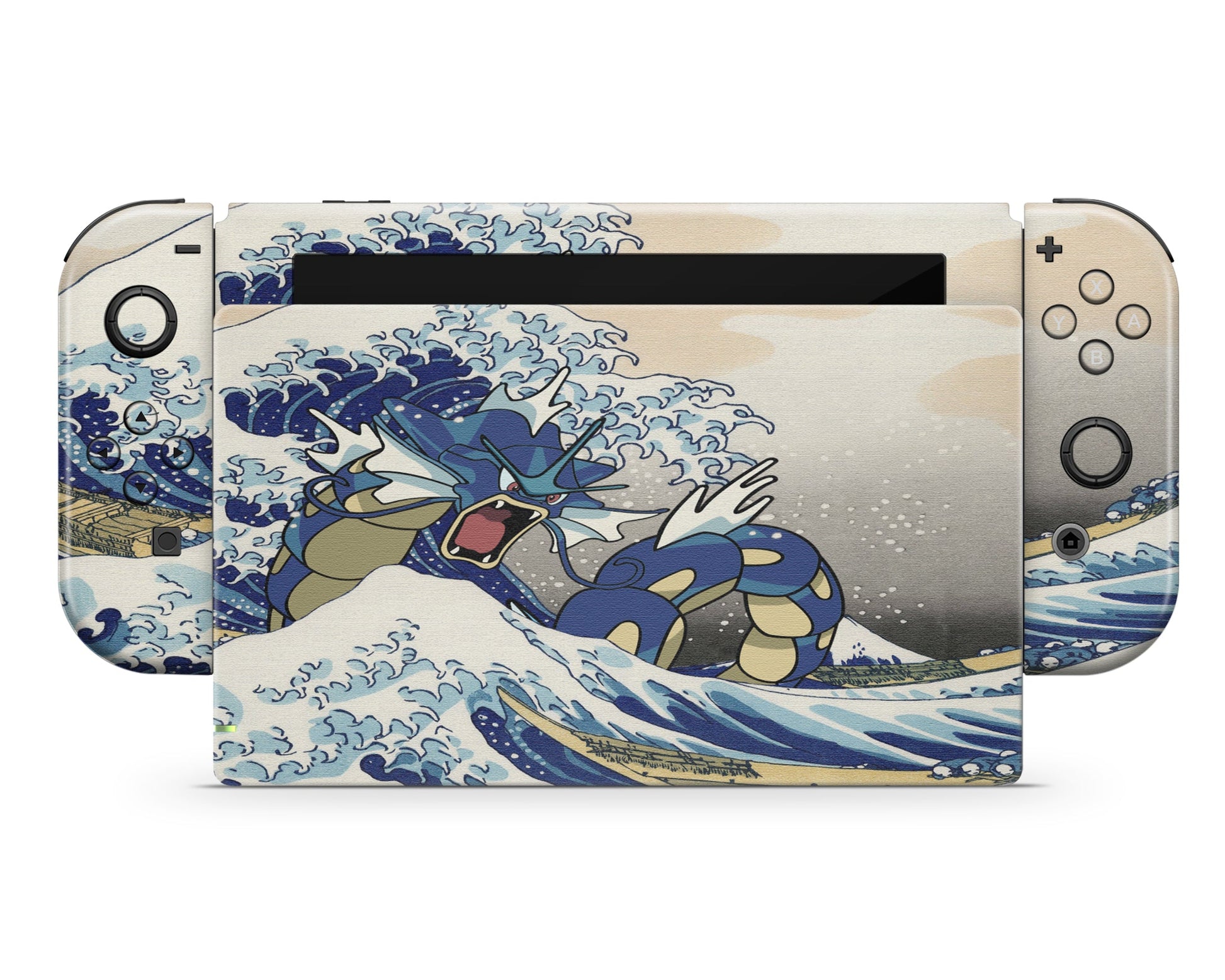 Anime Town Creations Nintendo Switch Gyarados Great Wave Off Kanagawa Vinyl only Skins - Anime Pokemon Switch Skin