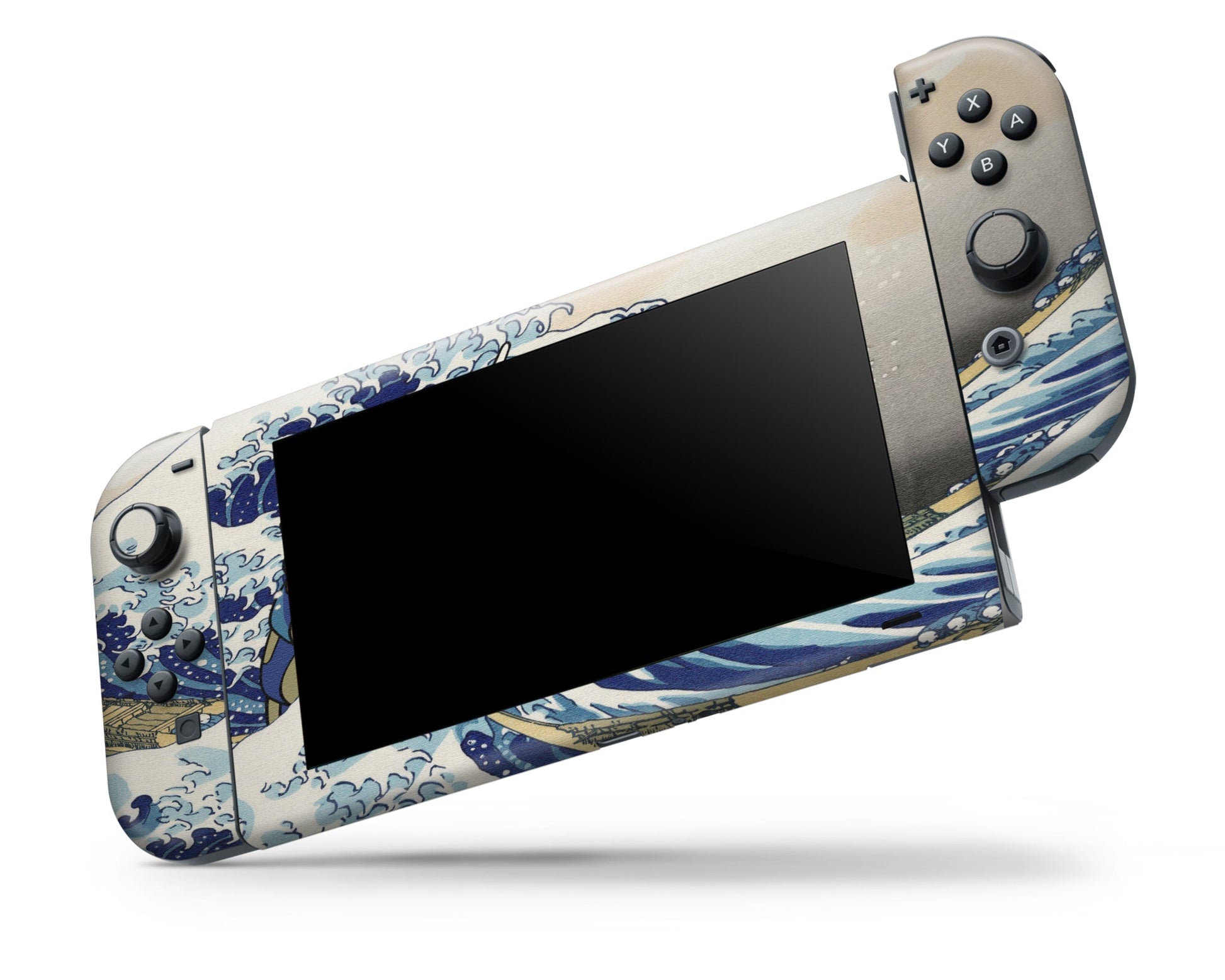 Anime Town Creations Nintendo Switch Gyarados Great Wave Off Kanagawa Vinyl +Tempered Glass Skins - Anime Pokemon Switch Skin