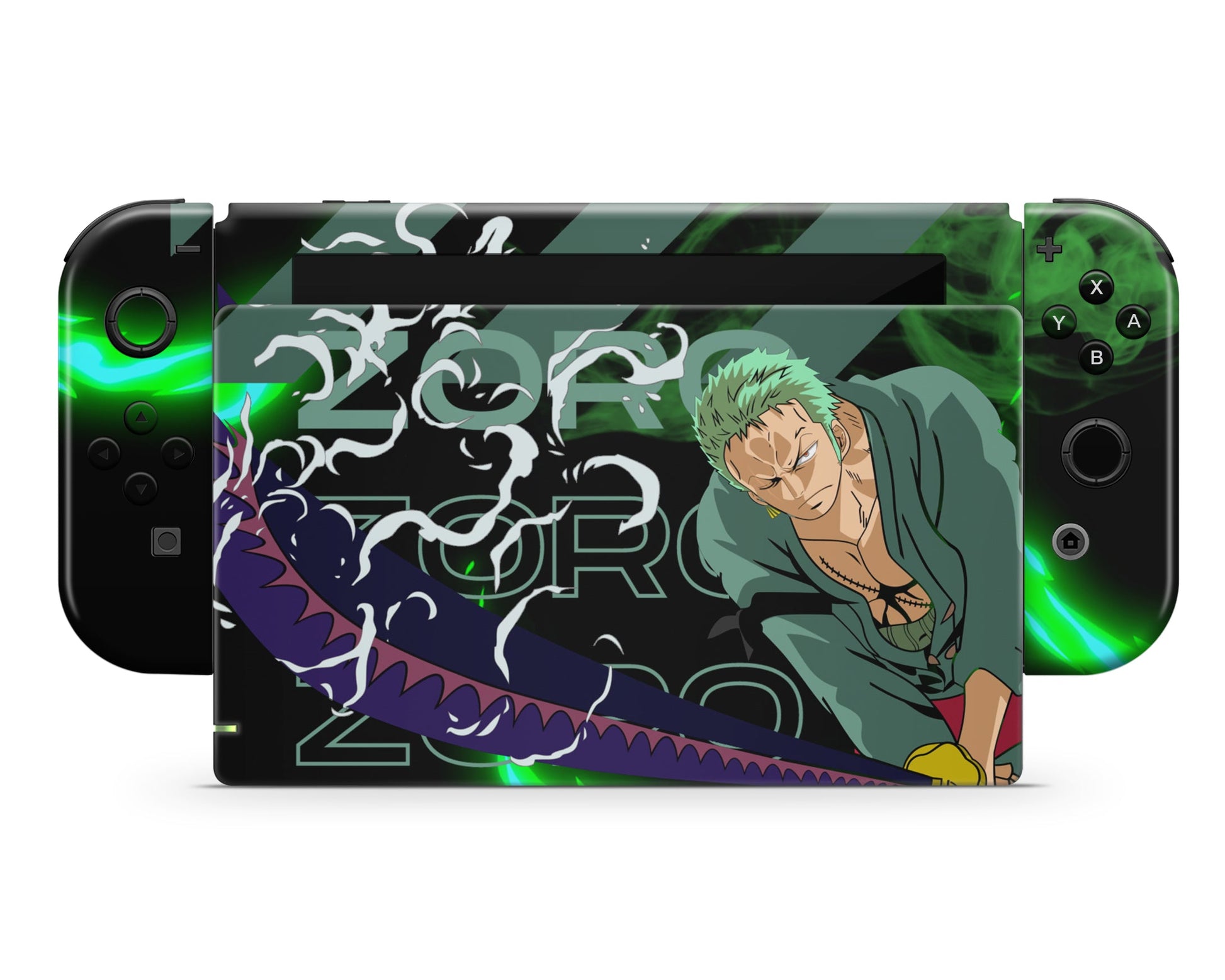 Anime Town Creations Nintendo Switch One Piece Zoro Vinyl only Skins - Anime One Piece Switch Skin
