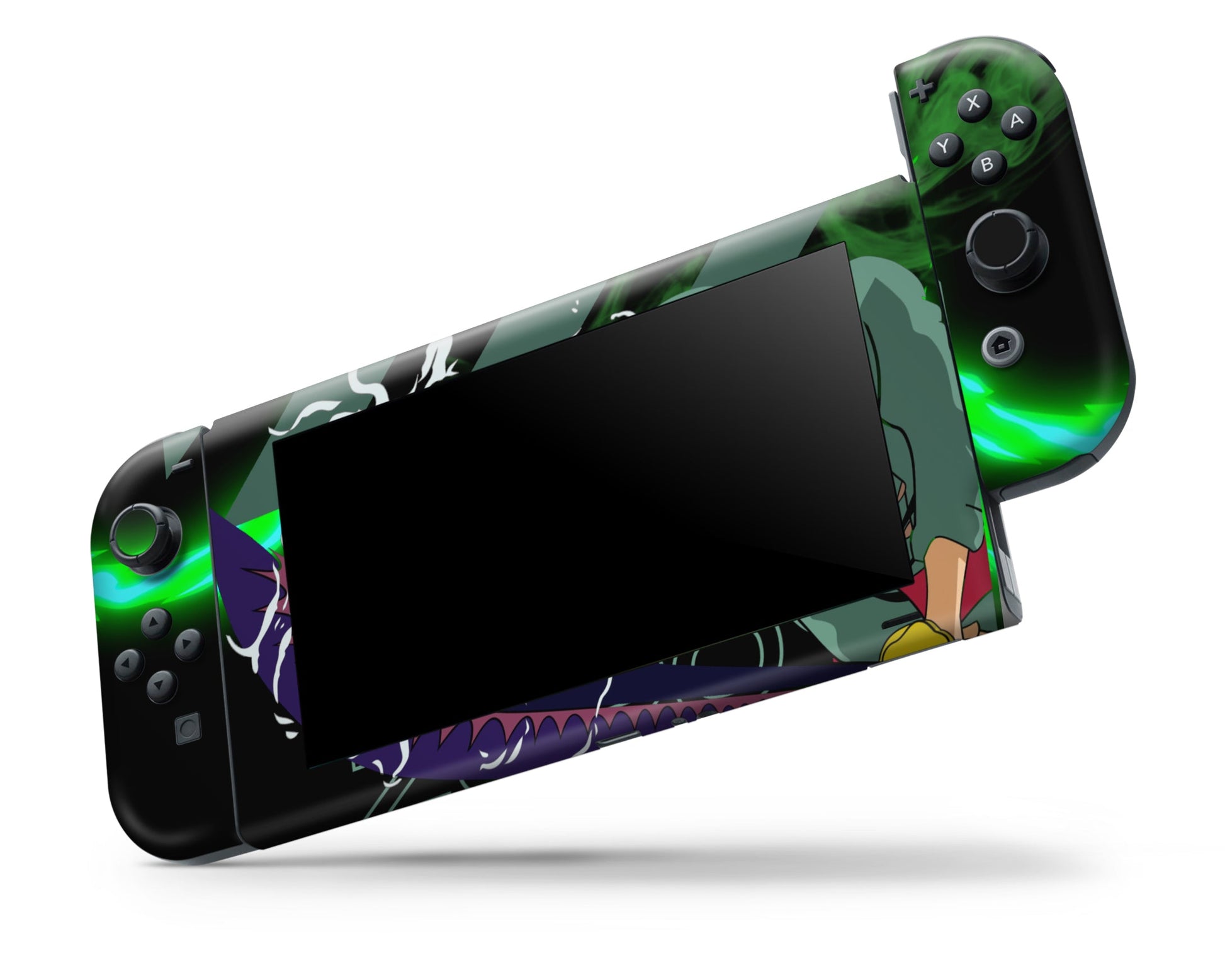 Anime Town Creations Nintendo Switch One Piece Zoro Vinyl +Tempered Glass Skins - Anime One Piece Switch Skin
