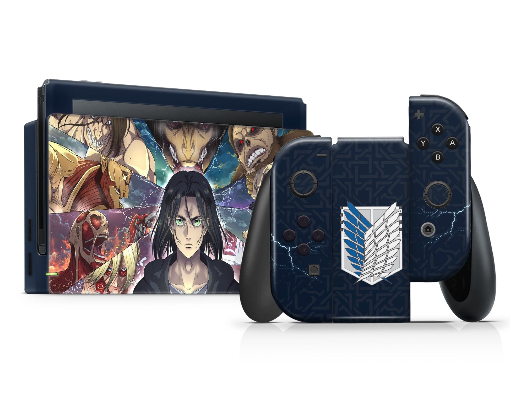 Anime Town Creations Nintendo Switch Attack on Titan Eren Founding Titan Vinyl only Skins - Anime Attack on Titan Switch Skin