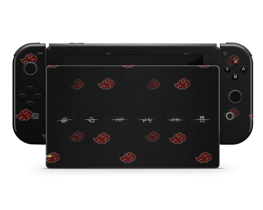 Anime Town Creations Nintendo Switch Naruto Akatsuki Headband Vinyl only Skins - Anime Naruto Switch Skin