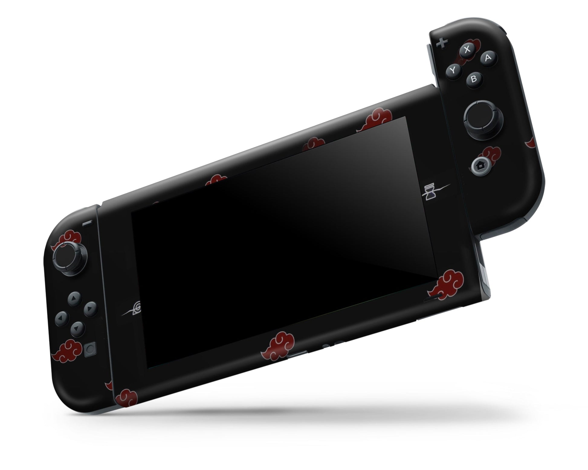 Anime Town Creations Nintendo Switch Naruto Akatsuki Headband Vinyl +Tempered Glass Skins - Anime Naruto Switch Skin
