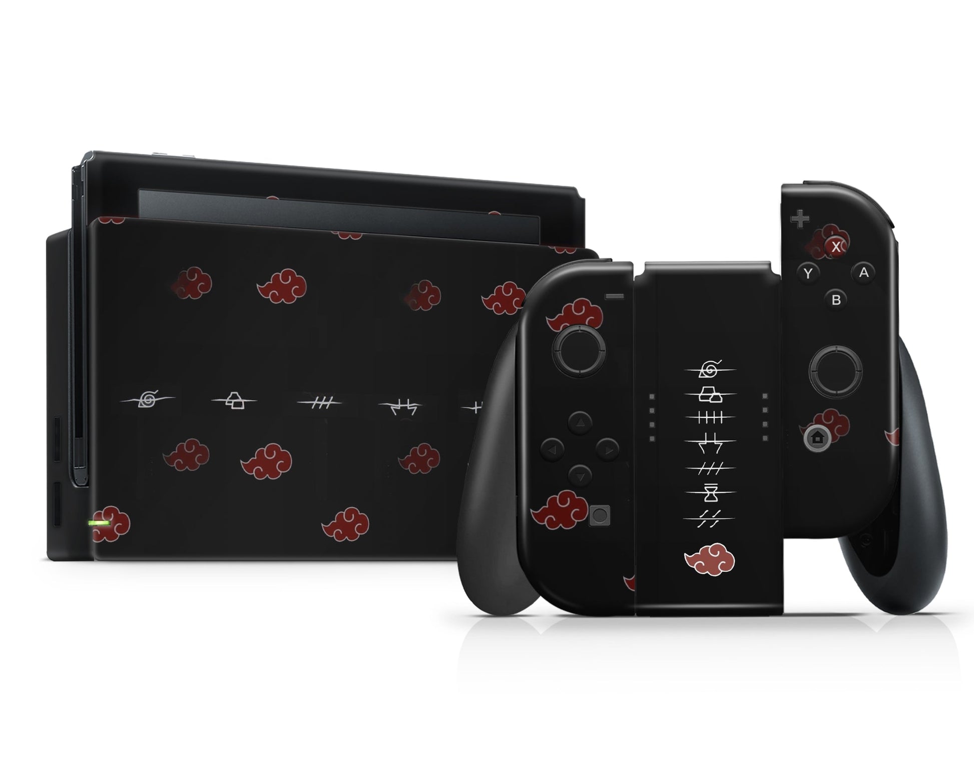 Anime Town Creations Nintendo Switch Naruto Akatsuki Headband Vinyl only Skins - Anime Naruto Switch Skin
