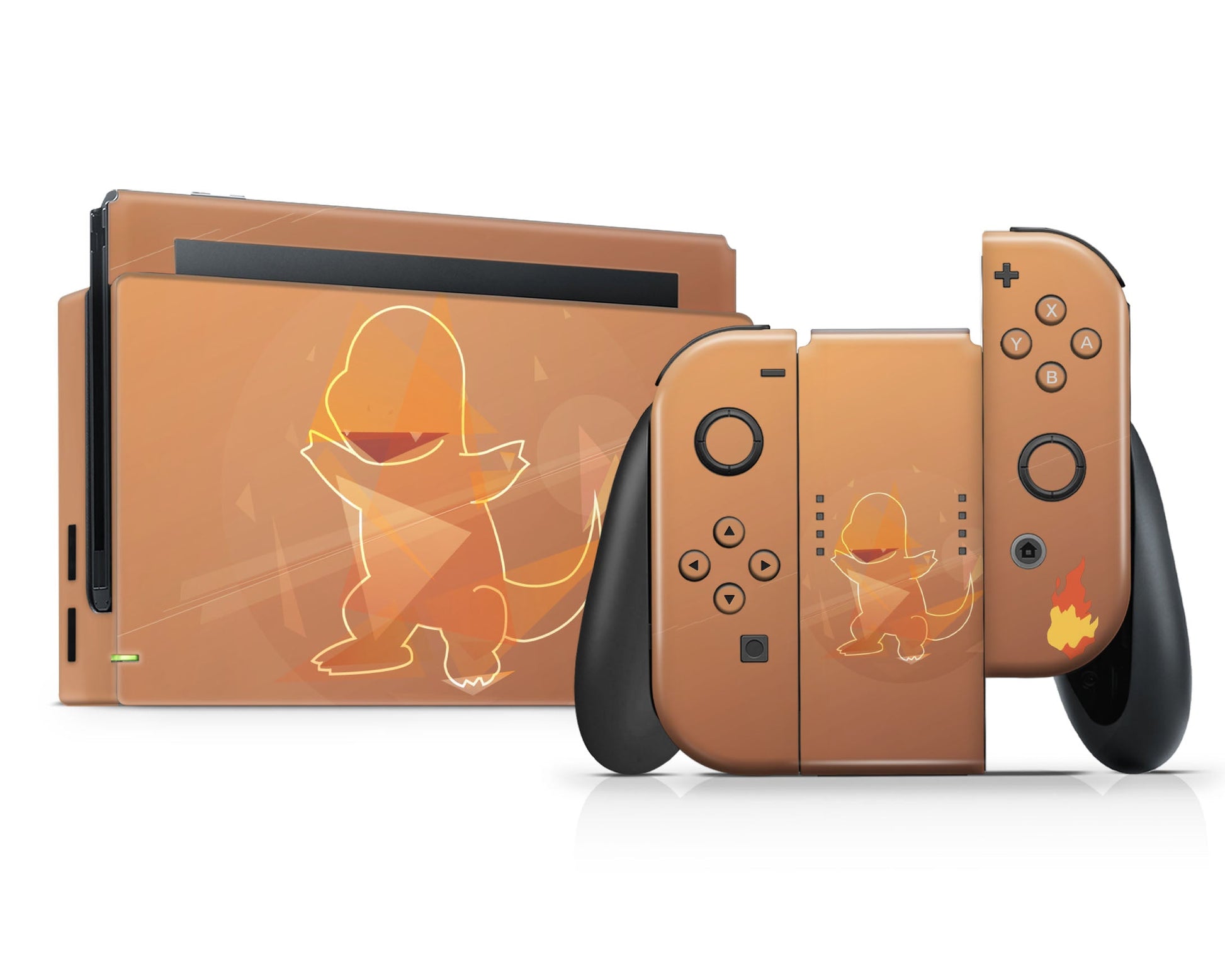 Anime Town Creations Nintendo Switch Pokemon Charmander Flame Vinyl only Skins - Anime Pokemon Switch Skin