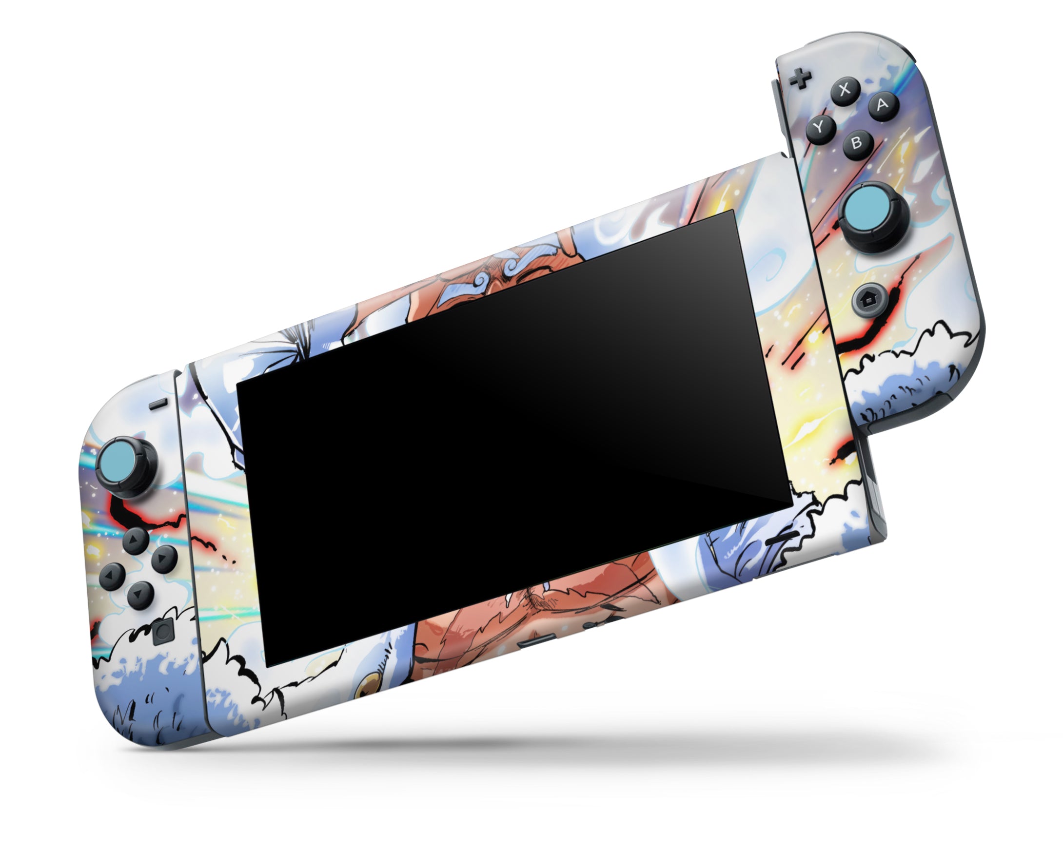 Luffy Nintendo One Piece Luffy Gear 5 White Nintendo Switch Switch Skin – Anime Town ...