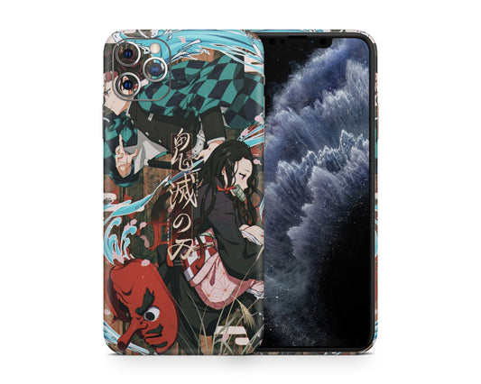 Anime Town Creations iPhone Demon Slayer Nezuko and Tanjiro iPhone 12 Skins - Anime Demon Slayer Skin