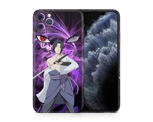 Anime Town Creations iPhone Sasuke Uchiha Purple iPhone 12 Skins - Anime Naruto Skin