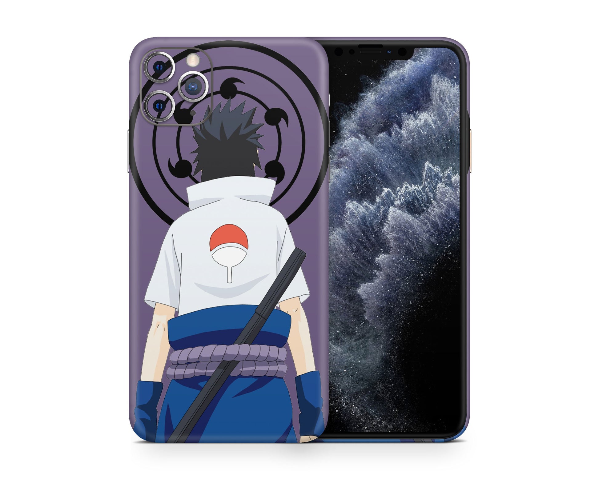 Anime Town Creations iPhone Sasuke Uchiha Back iPhone 12 Skins - Anime Naruto Skin