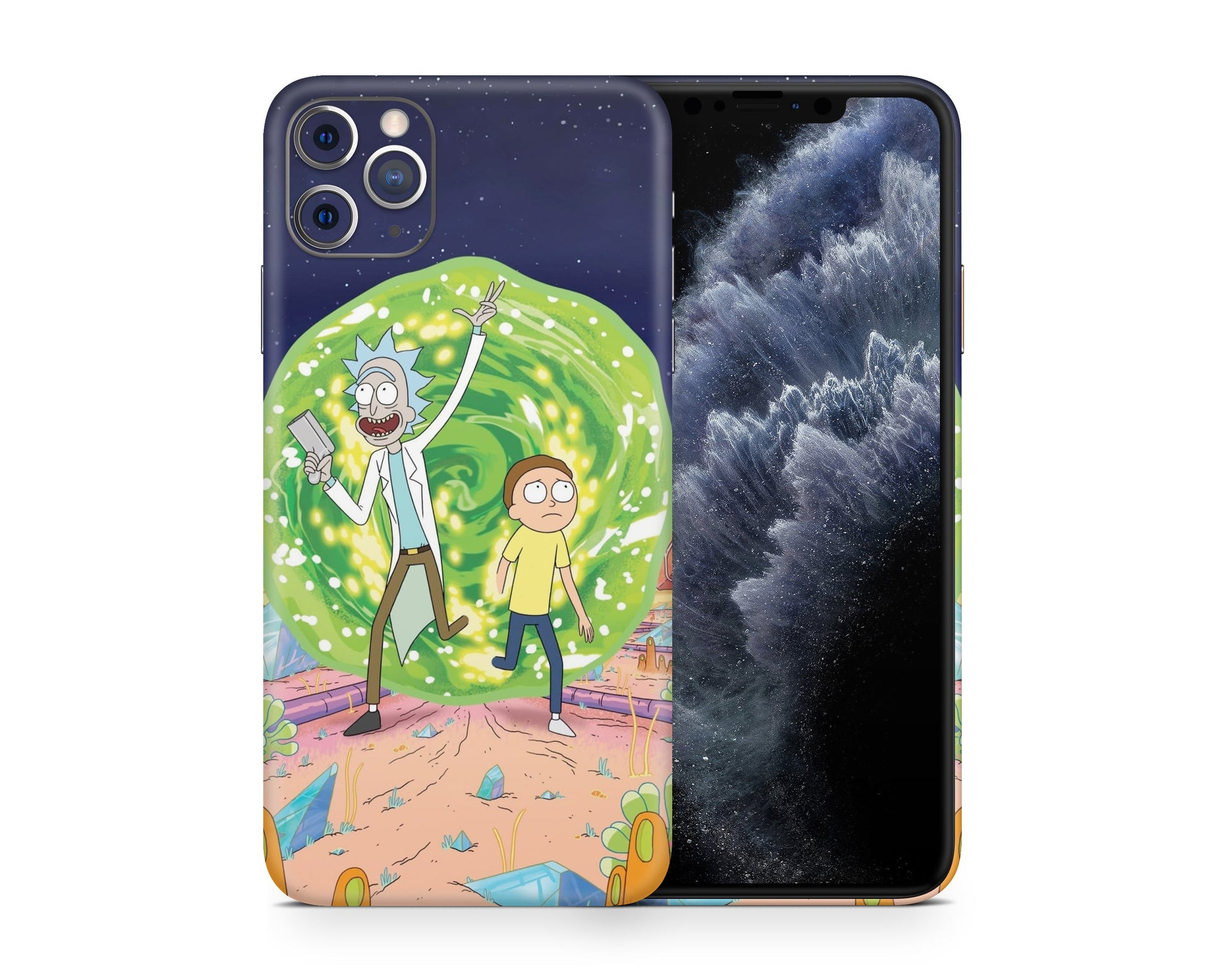 Anime Town Creations iPhone Rick and Morty Portal iPhone 15 Pro Max Skins - Anime Rick and Morty iPhone Skin