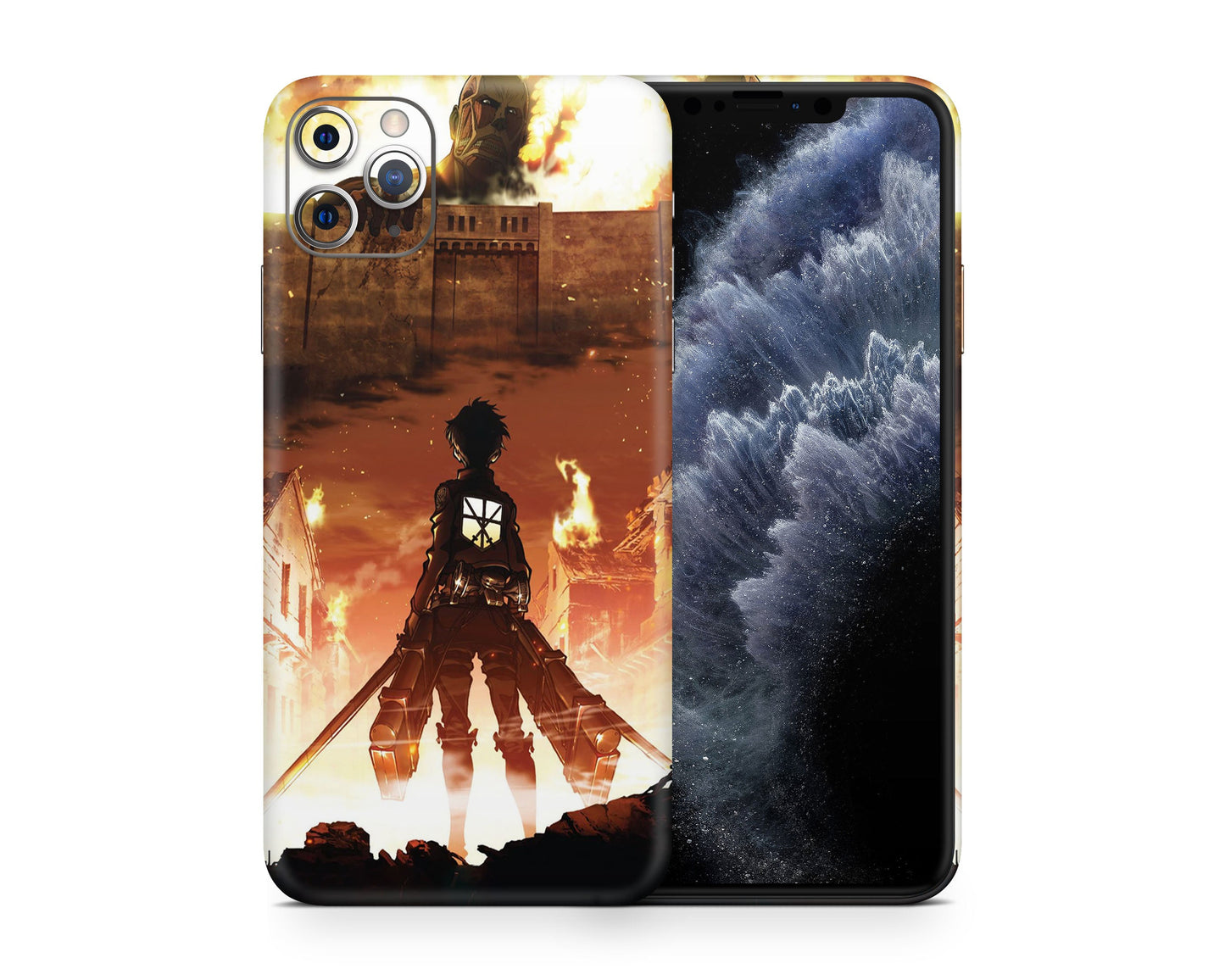 Anime Town Creations iPhone Attack on Titan Wall iPhone 15 Pro Max Skins - Anime Attack on Titan iPhone Skin