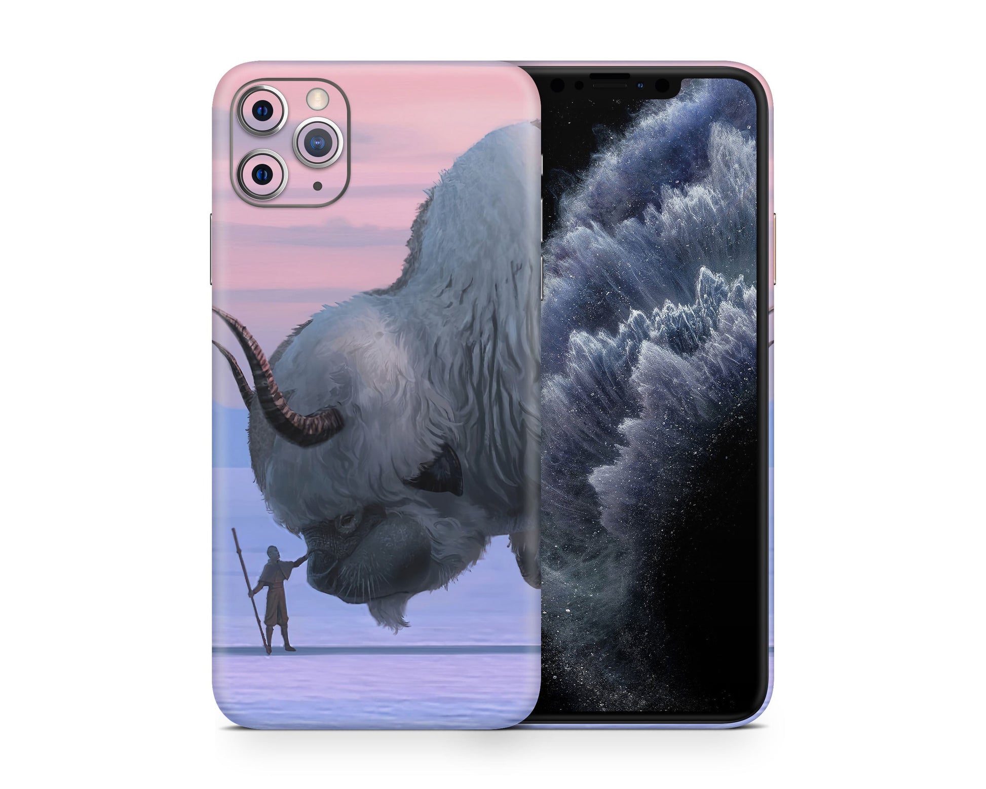Anime Town Creations iPhone Avatar Aang and Appa iPhone 15 Pro Max Skins - Anime Avatar iPhone Skin
