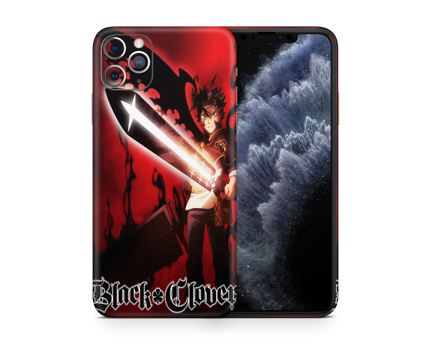 Anime Town Creations iPhone Black Clover Asta Red iPhone 15 Pro Max Skins - Anime Black Clover iPhone Skin