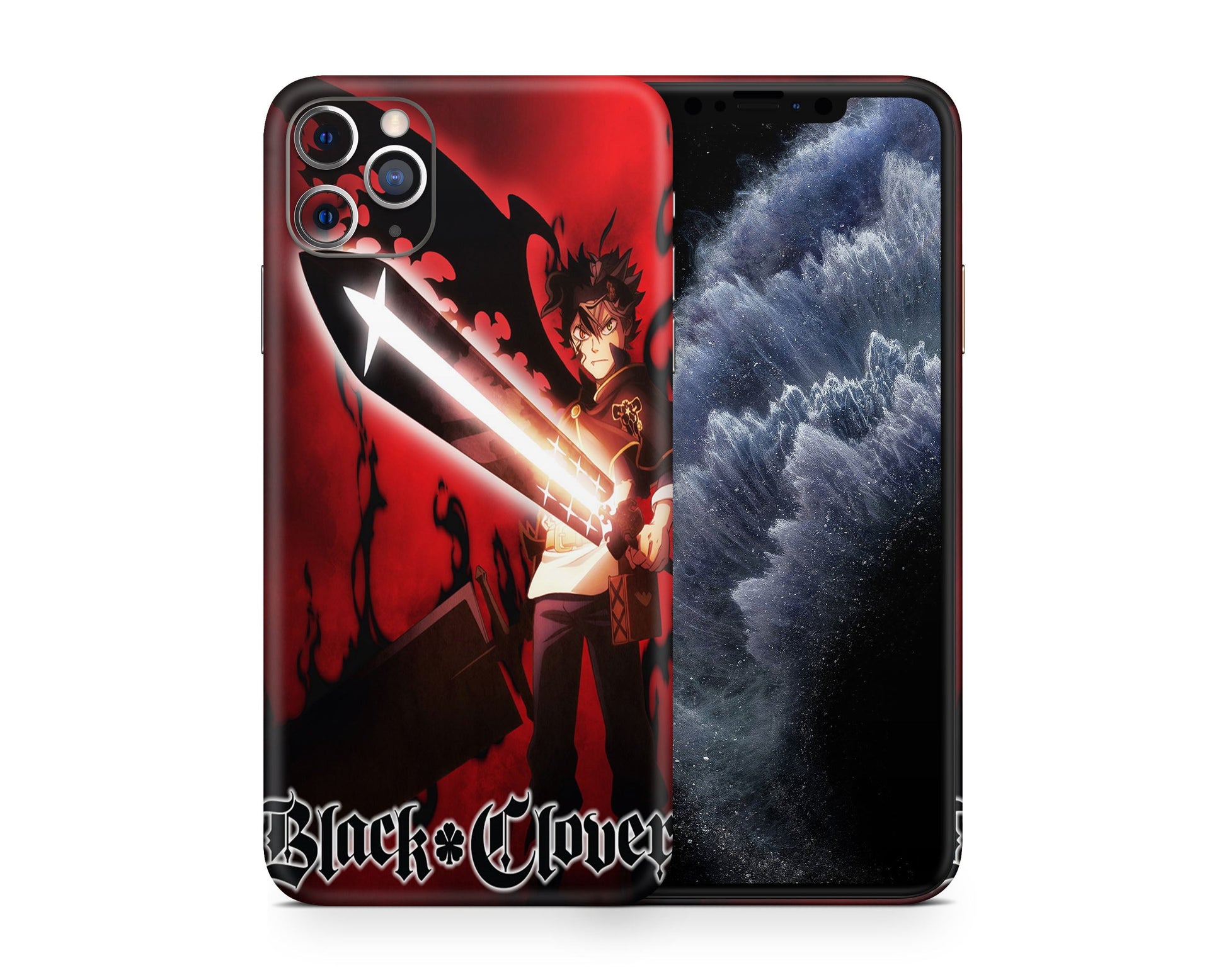Anime Town Creations iPhone Black Clover Asta Red iPhone 15 Pro Max Skins - Anime Black Clover iPhone Skin