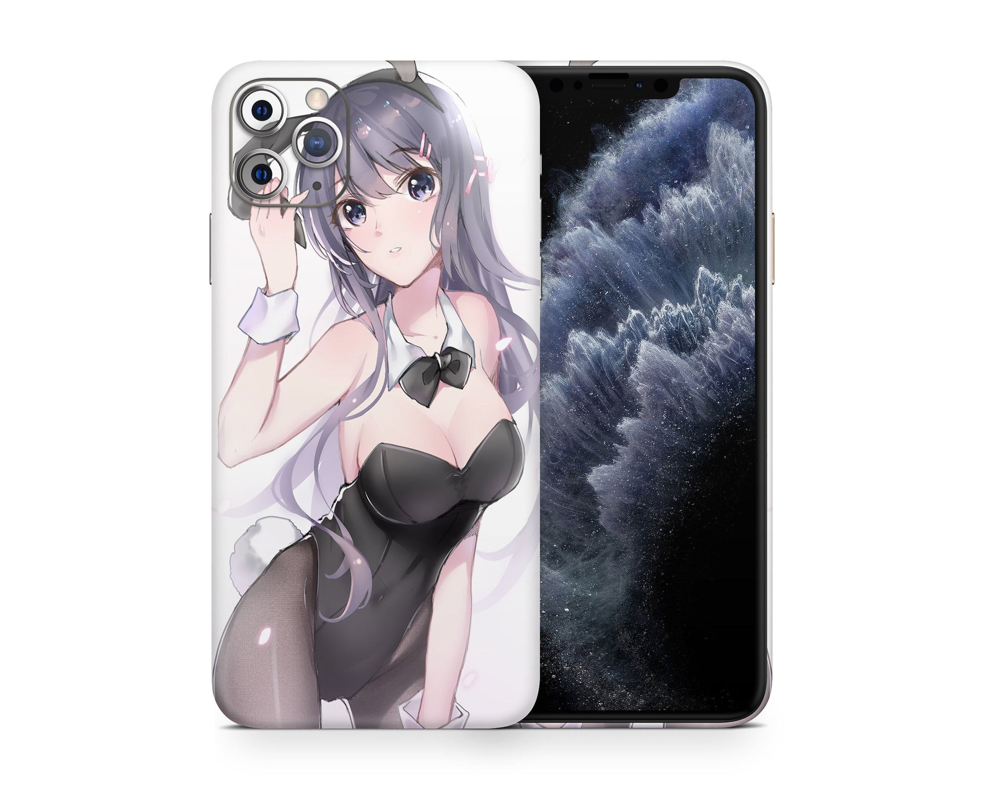Anime Town Creations iPhone Bunny Girl Senpai Please Don't Forget Me iPhone 15 Pro Max Skins - Anime Rascal Does Not Dream of Bunny Girl Senpai iPhone Skin