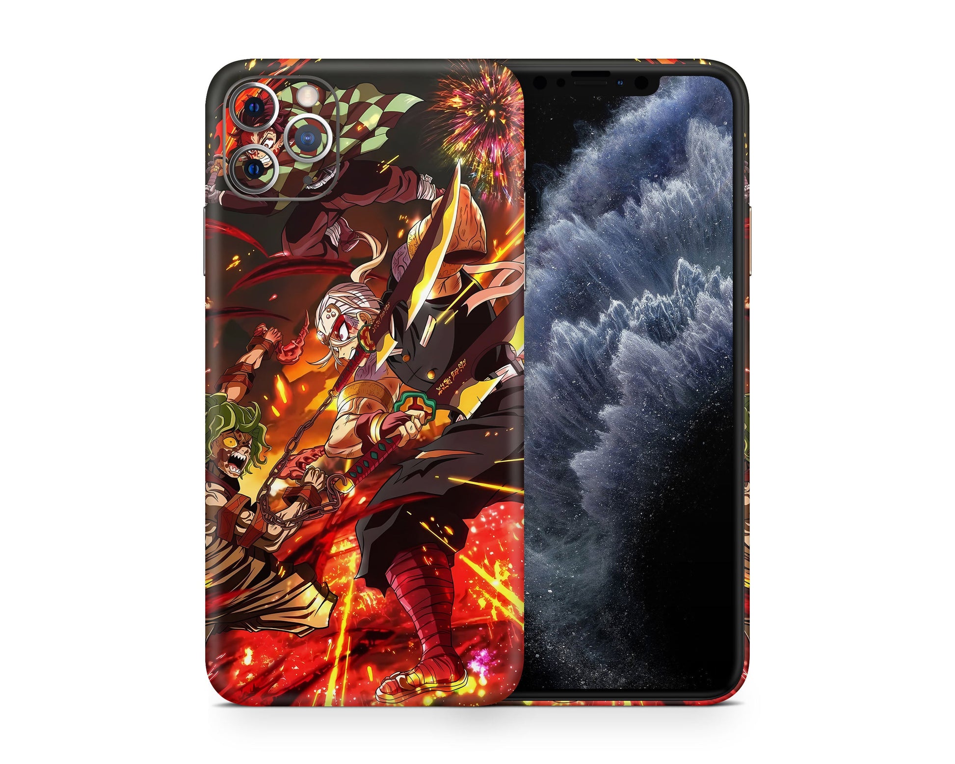 Anime Town Creations iPhone Demon Slayer Daki Tajiro Tengen Uzui Gyutaro iPhone 15 Pro Max Skins - Anime Demon Slayer iPhone Skin