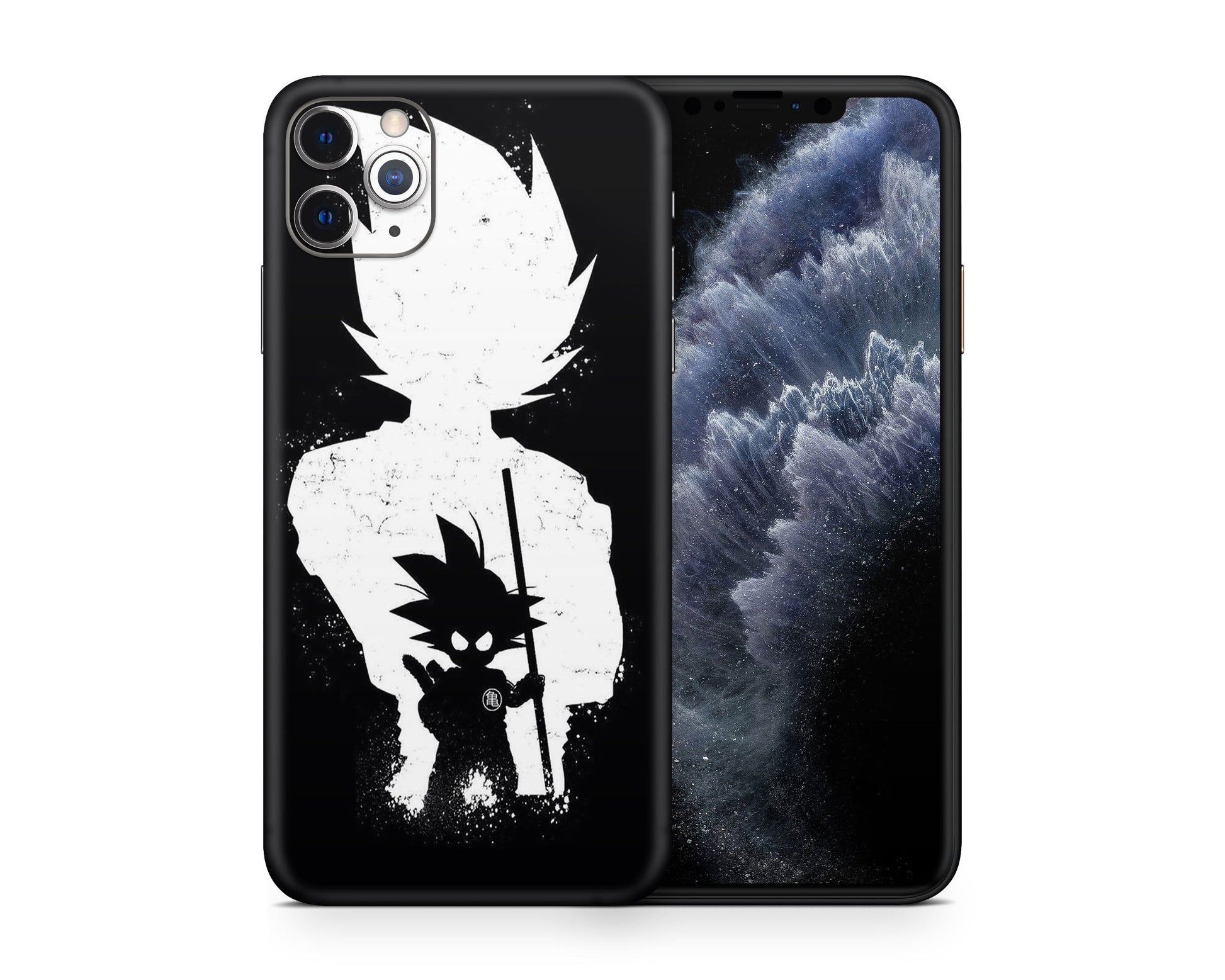 Anime Town Creations iPhone Dragon Ball Goku Minimalist Black iPhone 15 Pro Max Skins - Anime Dragon Ball iPhone Skin