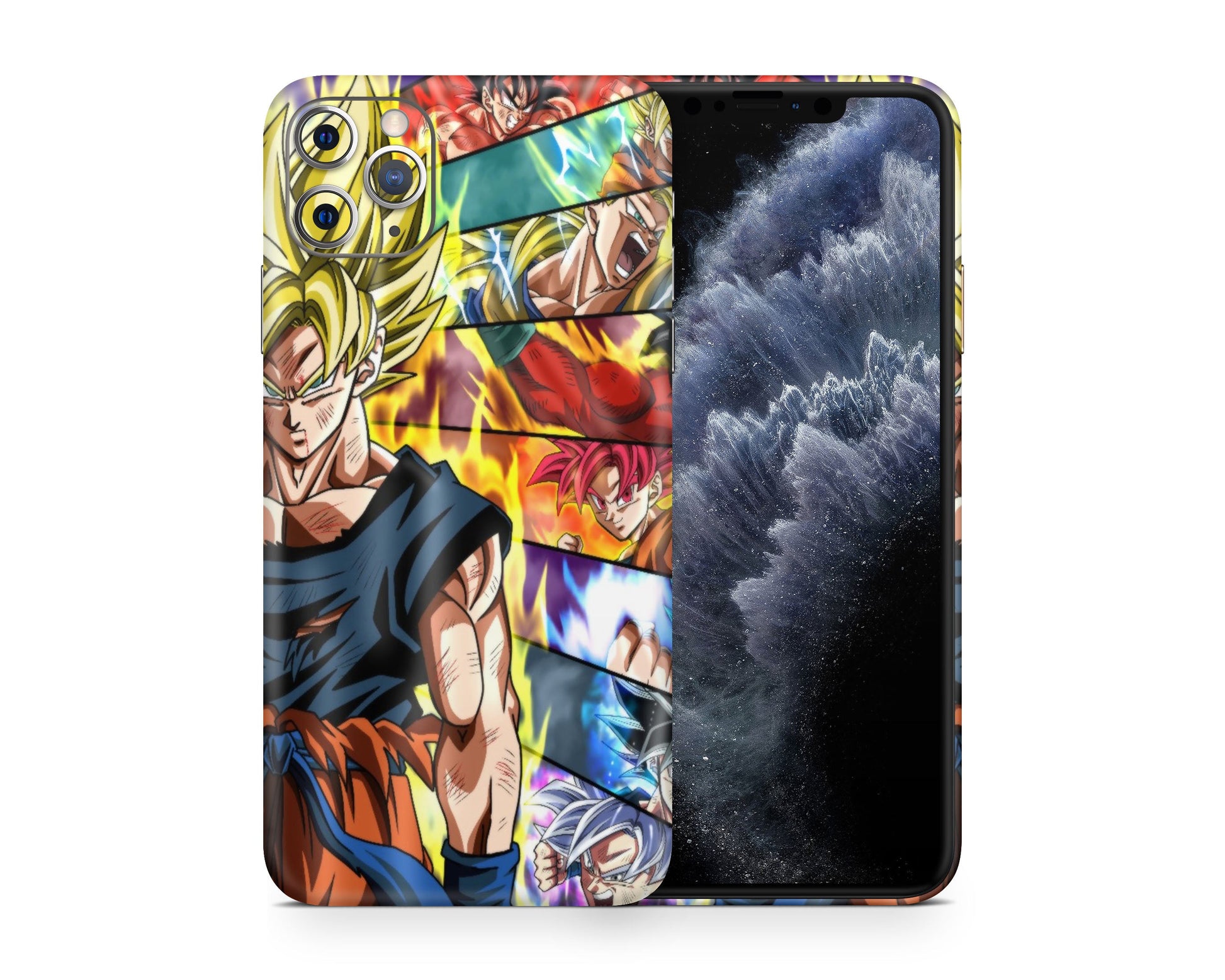 Anime Town Creations iPhone Dragon Ball Super Saiyan Forms iPhone 15 Pro Max Skins - Anime Dragon Ball iPhone Skin
