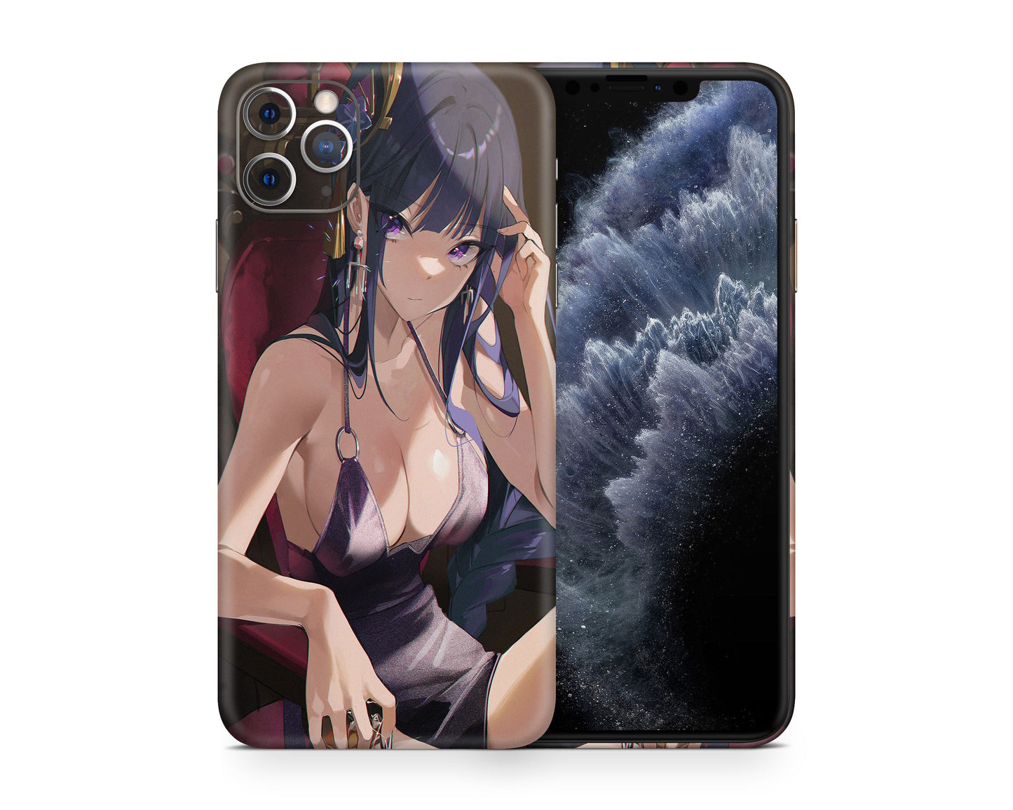Anime Town Creations iPhone Genshin Impact Raiden Shogun iPhone 15 Pro Max Skins - Anime Genshin Impact iPhone Skin