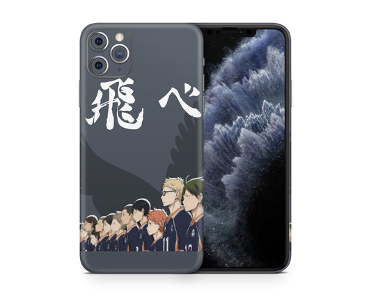 Anime Town Creations iPhone Haikyuu Karasuno Grey iPhone 15 Pro Max Skins - Anime Haikyuu iPhone Skin