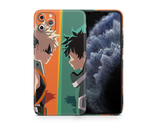 Anime Town Creations iPhone My Hero Academia Izuku Midoriya vs Katsuki Bakugo iPhone 15 Pro Max Skins - Anime My Hero Academia iPhone Skin