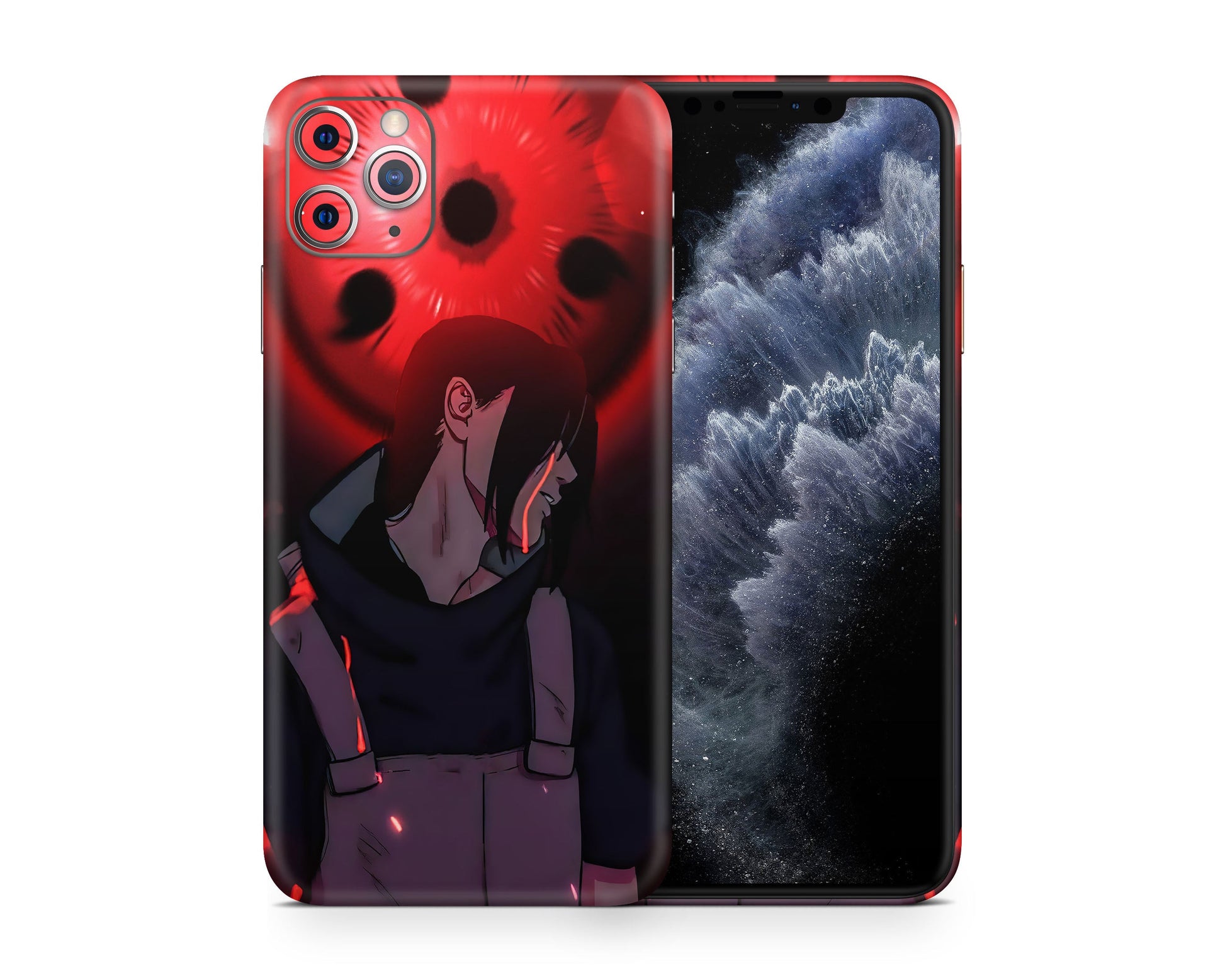 Anime Town Creations iPhone Naruto Uchiha Itachi Anbu Sharingan iPhone 15 Pro Max Skins - Anime Naruto iPhone Skin