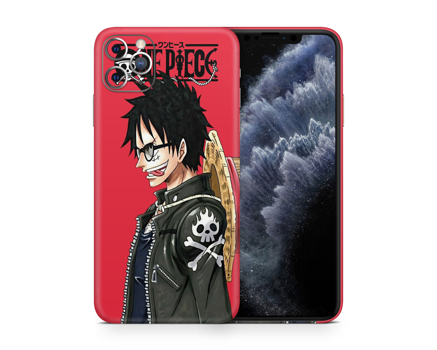 Anime Town Creations iPhone One Piece Minimalist Red iPhone 15 Pro Max Skins - Anime One Piece iPhone Skin