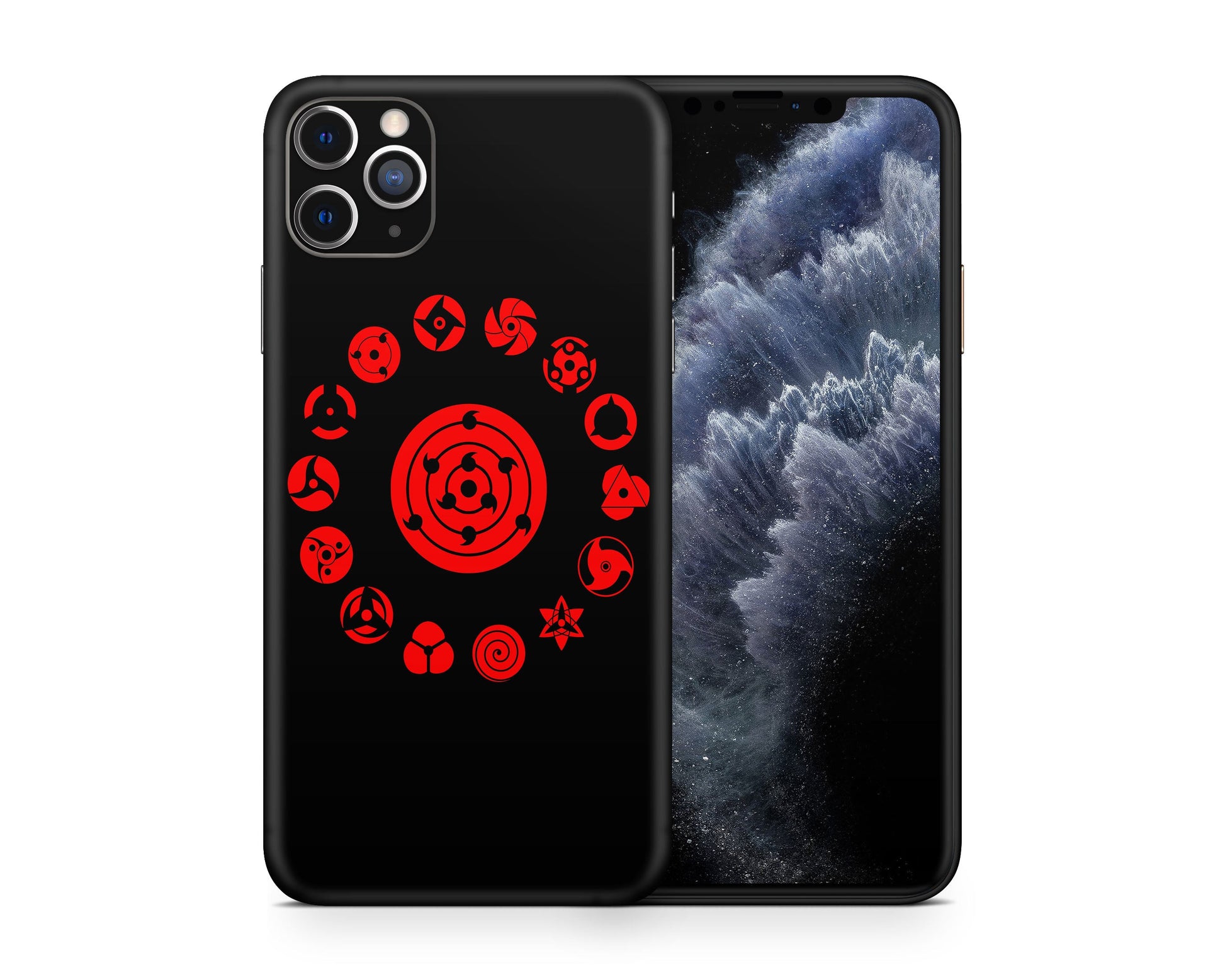Anime Town Creations iPhone Sharingan Eye Pattern iPhone 15 Pro Max Skins - Anime Naruto iPhone Skin