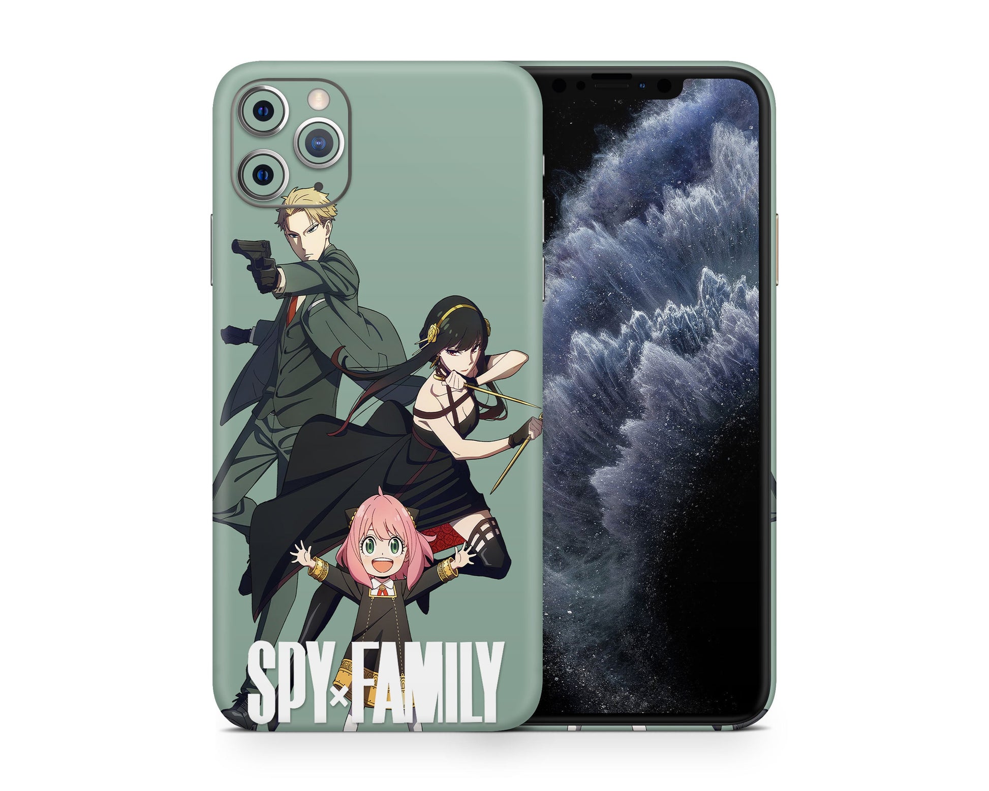 Anime Town Creations iPhone Spy x Family Teal iPhone 15 Pro Max Skins - Anime Spy x Family iPhone Skin