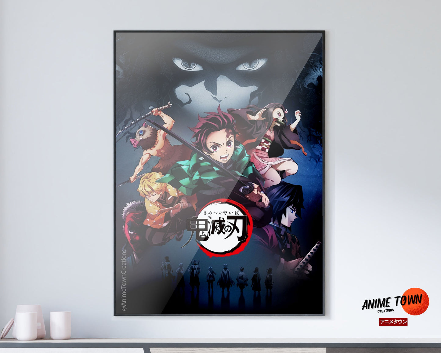 Anime Town Creations Poster Demon Slayer Mugen Train Dream 5" x 7" Home Goods - Anime Demon Slayer Poster