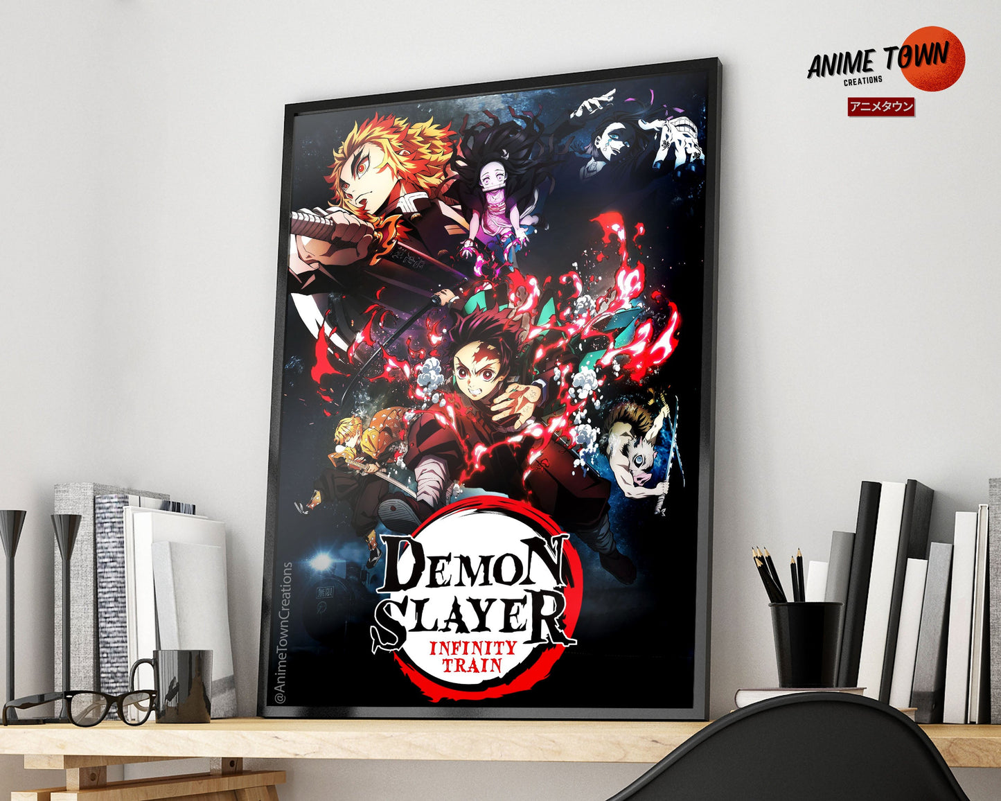 Anime Town Creations Poster Demon Slayer Infinity Train Movie 11" x 17" Home Goods - Anime Demon Slayer Poster