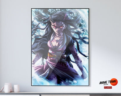 Anime Town Creations Poster Demon Slayer Nezuko Demon Art 11" x 17" Home Goods - Anime Demon Slayer Poster