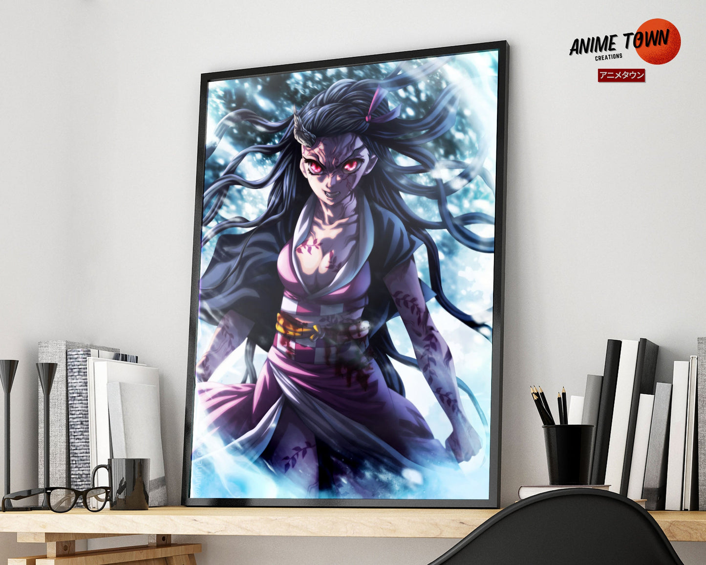 Anime Town Creations Poster Demon Slayer Nezuko Demon Art 11" x 17" Home Goods - Anime Demon Slayer Poster