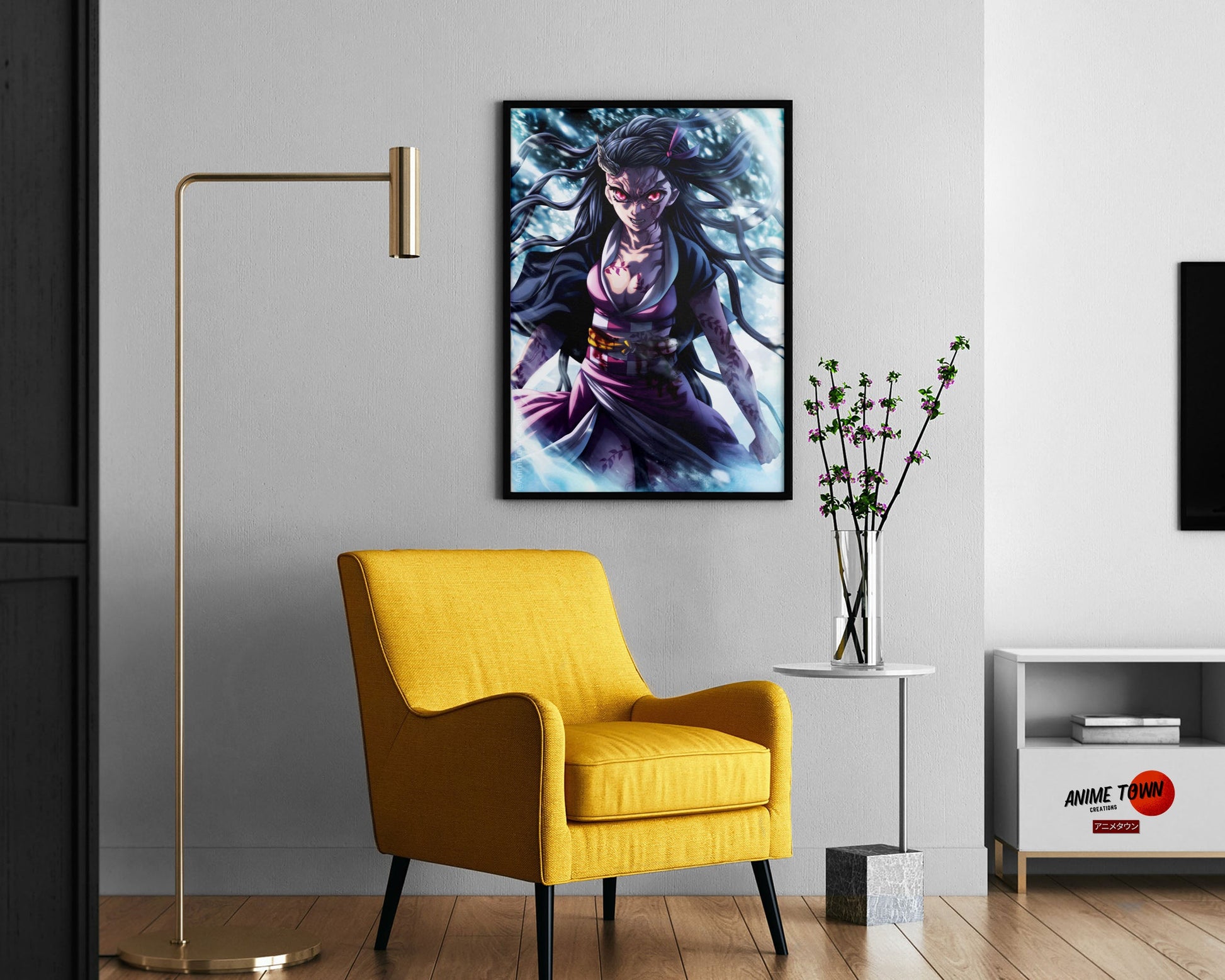 Anime Town Creations Poster Demon Slayer Nezuko Demon Art 11" x 17" Home Goods - Anime Demon Slayer Poster