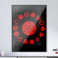 Anime Town Creations Poster Sharingan Eye Pattern 5" x 7" Home Goods - Anime Naruto Poster