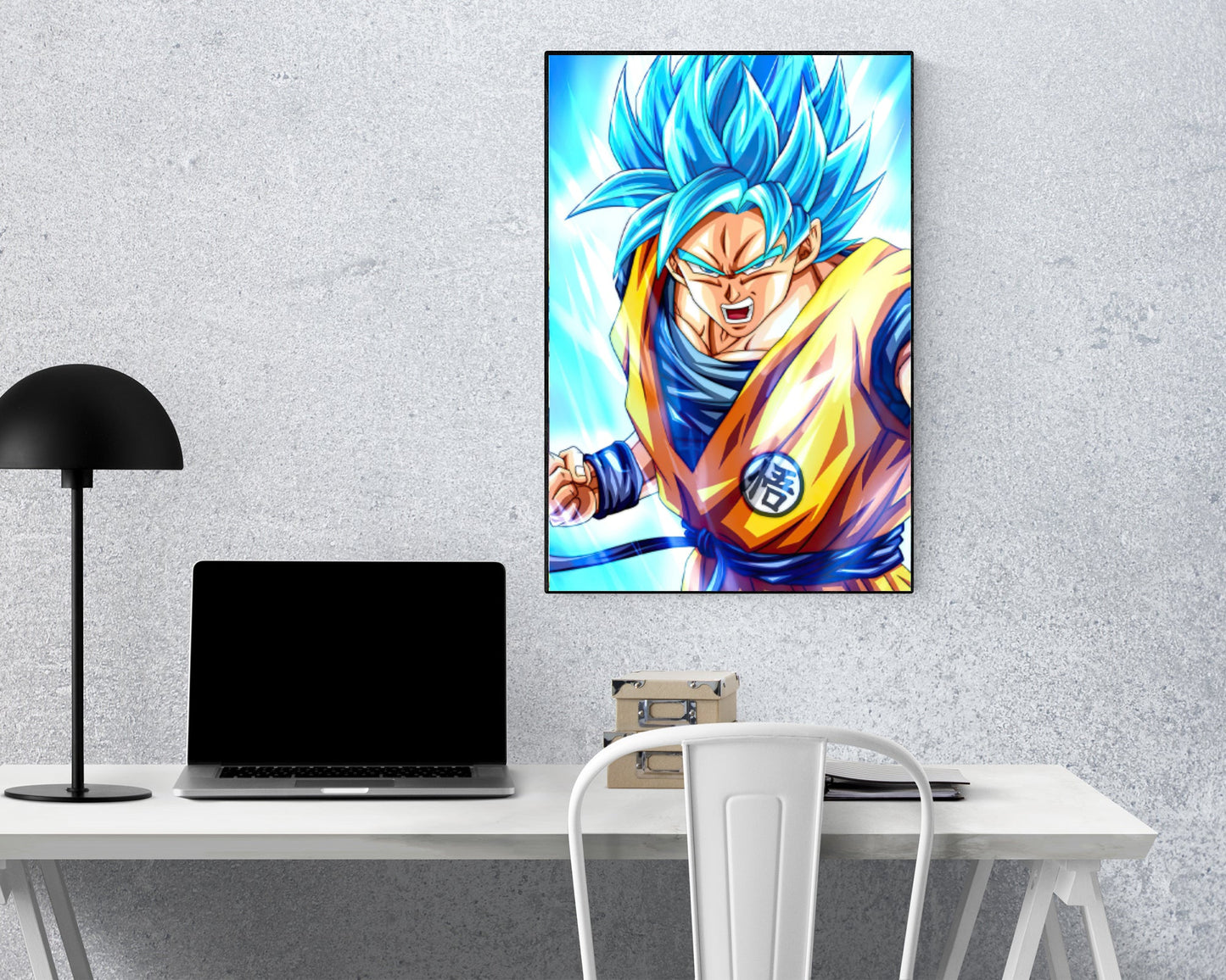 Anime Town Creations Poster Dragon Ball Goku Super Saiyan Blue 5" x 7" Home Goods - Anime Dragon Ball Poster