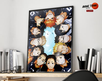 Anime Town Creations Poster Haikyuu Club Squad 11" x 17" Home Goods - Anime Haikyuu Poster