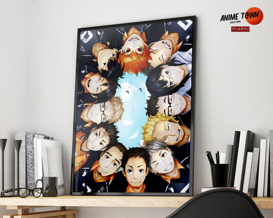 Anime Town Creations Poster Haikyuu Club Squad 11" x 17" Home Goods - Anime Haikyuu Poster