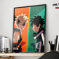 Anime Town Creations Poster My Hero Academia Izuku Midoriya vs Katsuki Bakugo 11" x 17" Home Goods - Anime My Hero Academia Poster