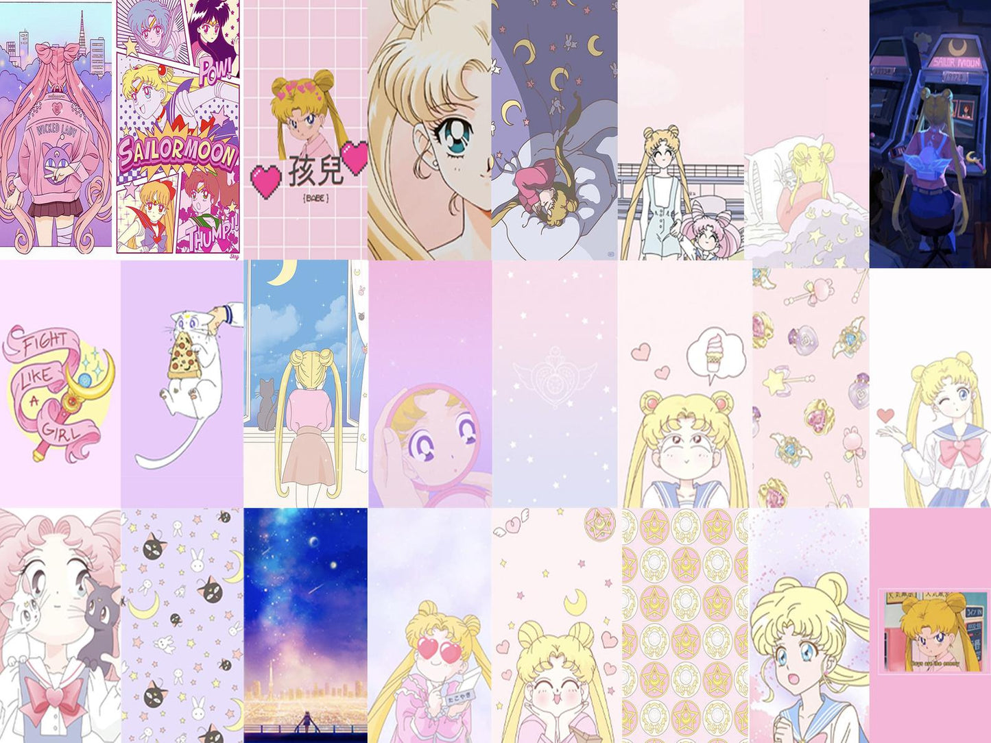 Sailor Moon Anime Wall Collage Poster Set
