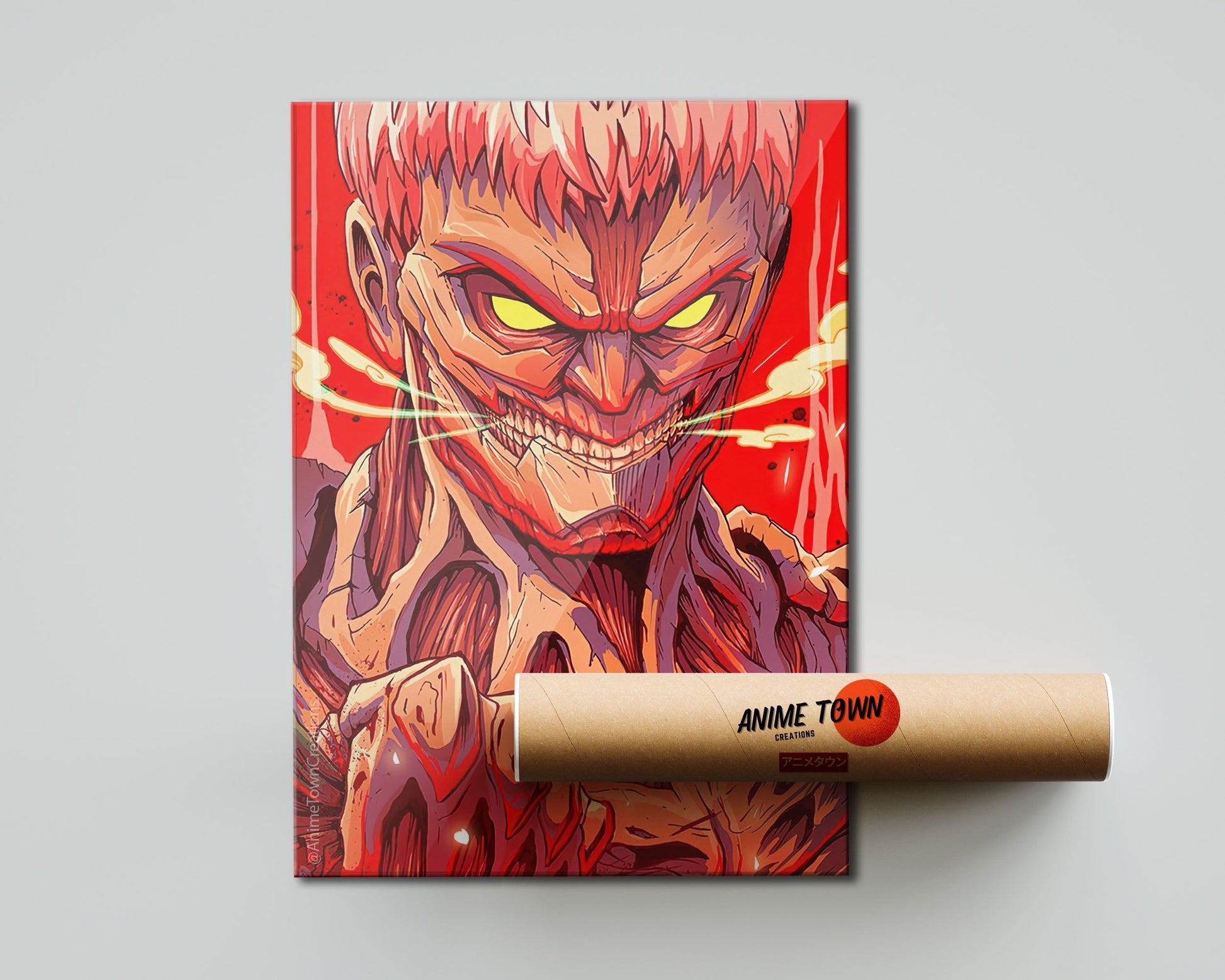 Anime Town Creations Poster Attack on Titan Armored Titan 5" x 7" Home Goods - Anime Attack on Titan Poster